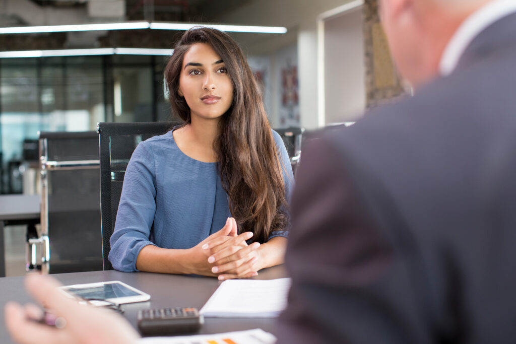Woman sitting at desk